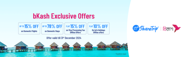 Exclusive deals on flight, hotel, visa and holiday with bKash!